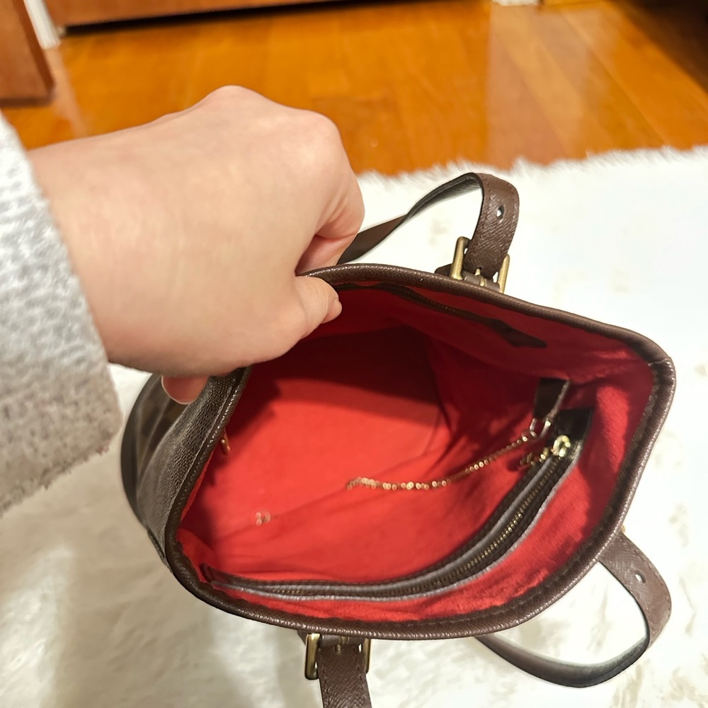 Authentic Louis Vuitton Damien Ebene bucket Marais with Red Interior - Picture 7 of 16